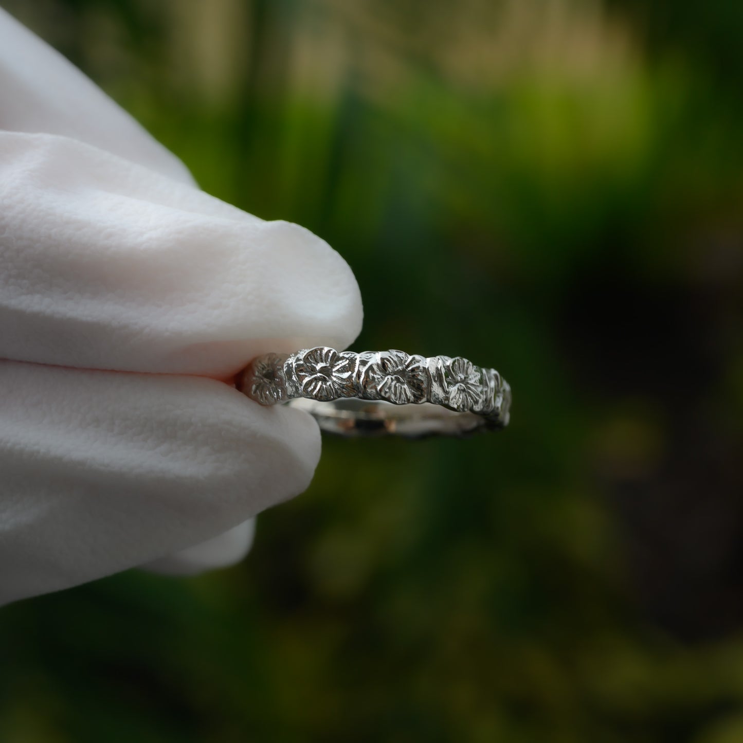 RESERVED Custom Platinum Wedding Band Size 6