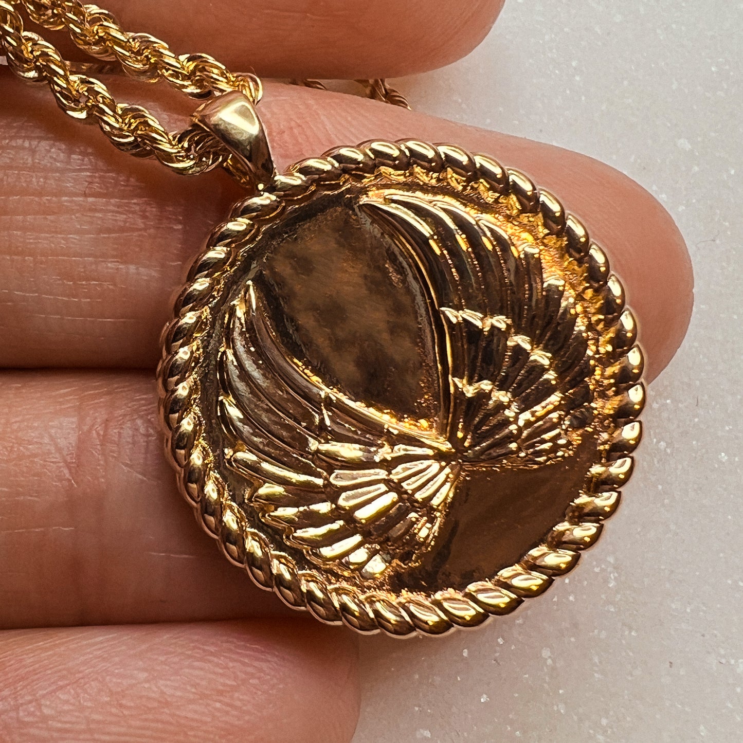 RESERVED 14k Angel Wing Necklace