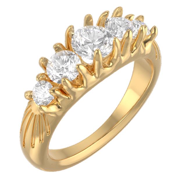 RESERVADO Anillo de compromiso personalizado de 5 piedras