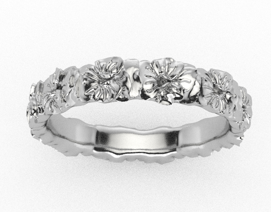 RESERVED Custom Platinum Wedding Band Size 6