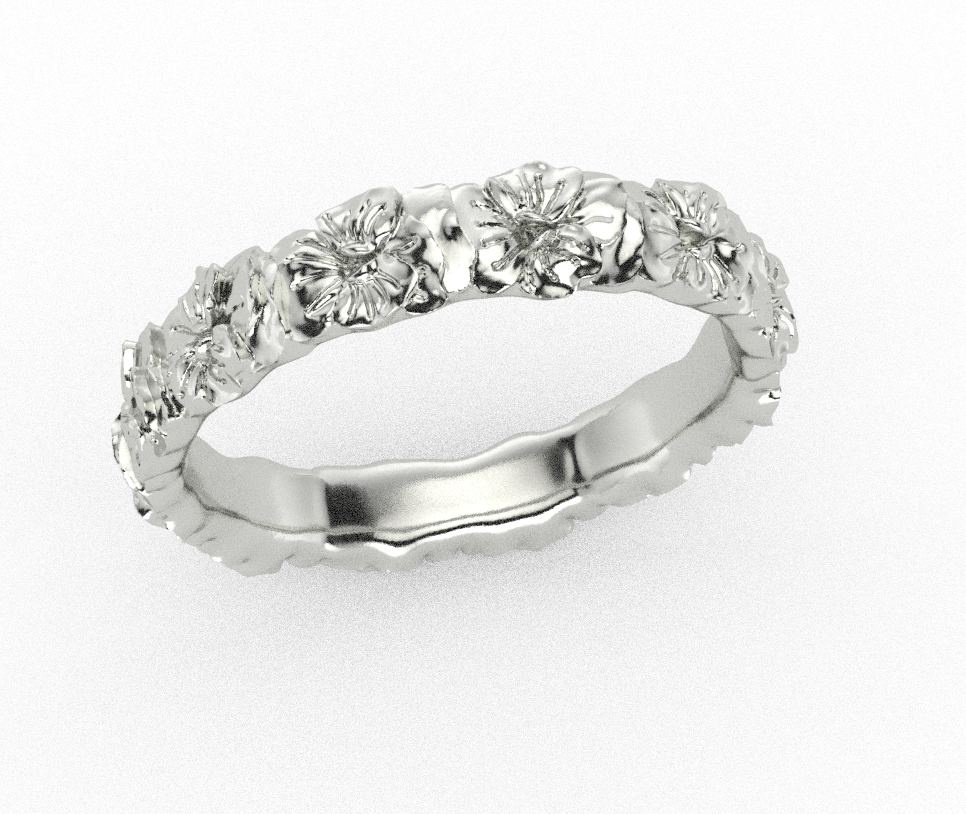 RESERVED Custom Platinum Wedding Band Size 6