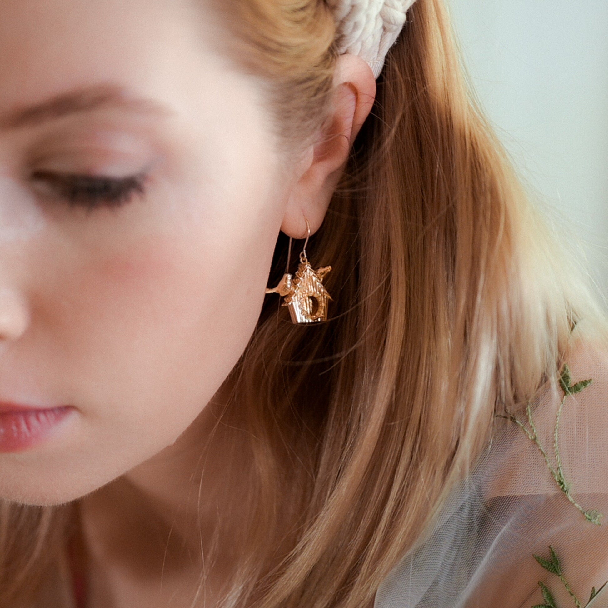 Birdhouse Earrings