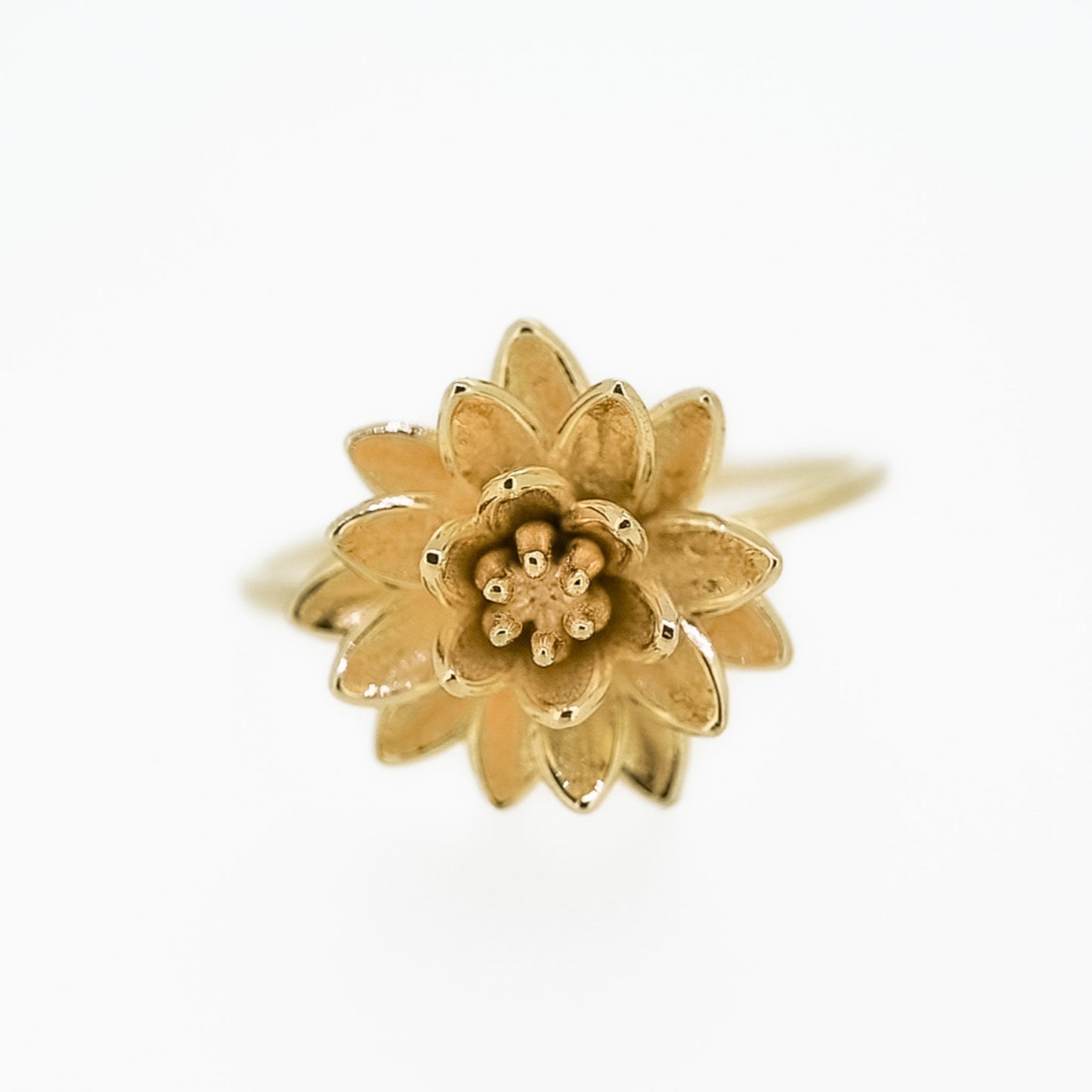 Water Lily Ring - Solid Silver or 14K Gold Plate, A Captivating Symbol of Elegance and Enlightenment