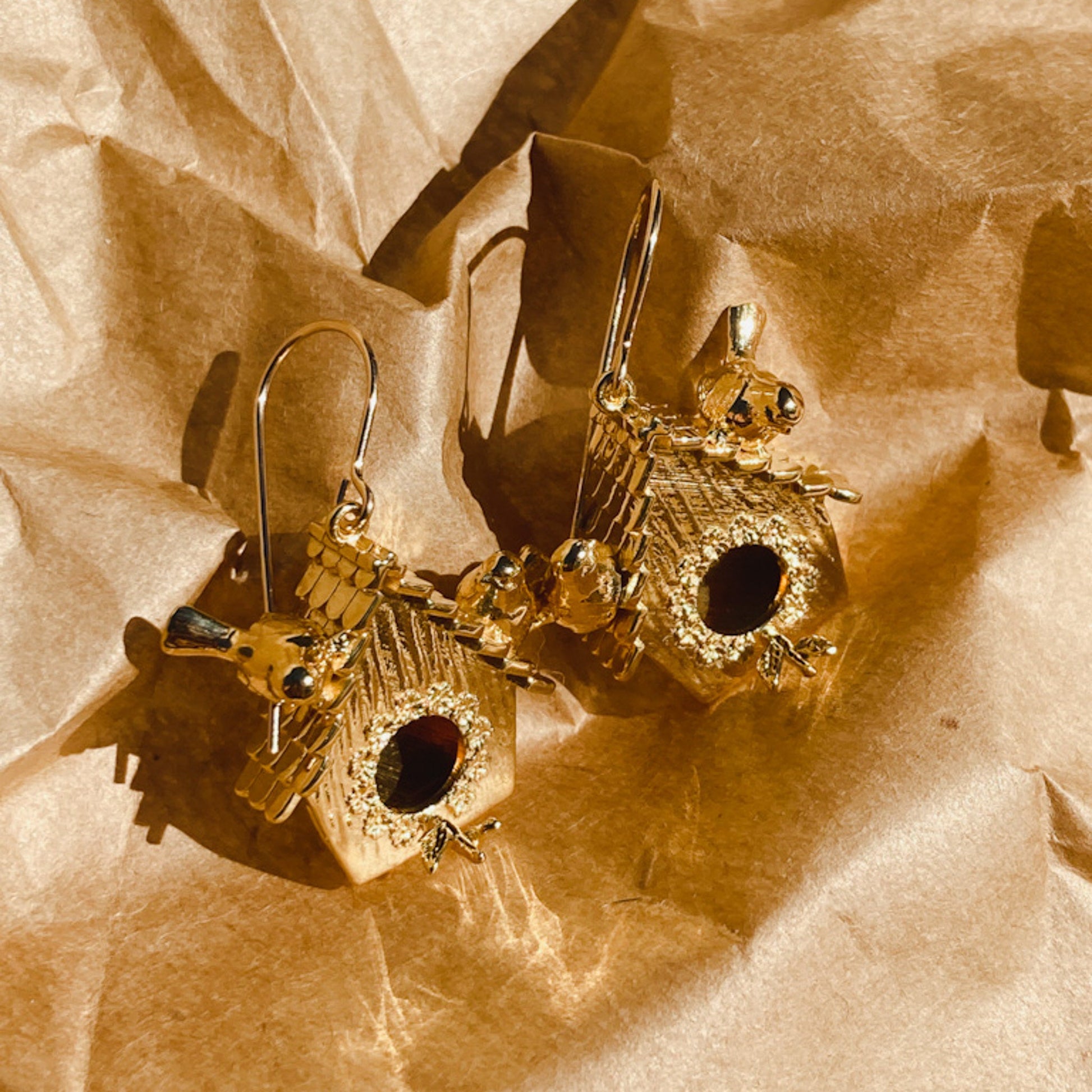 Birdhouse Earrings