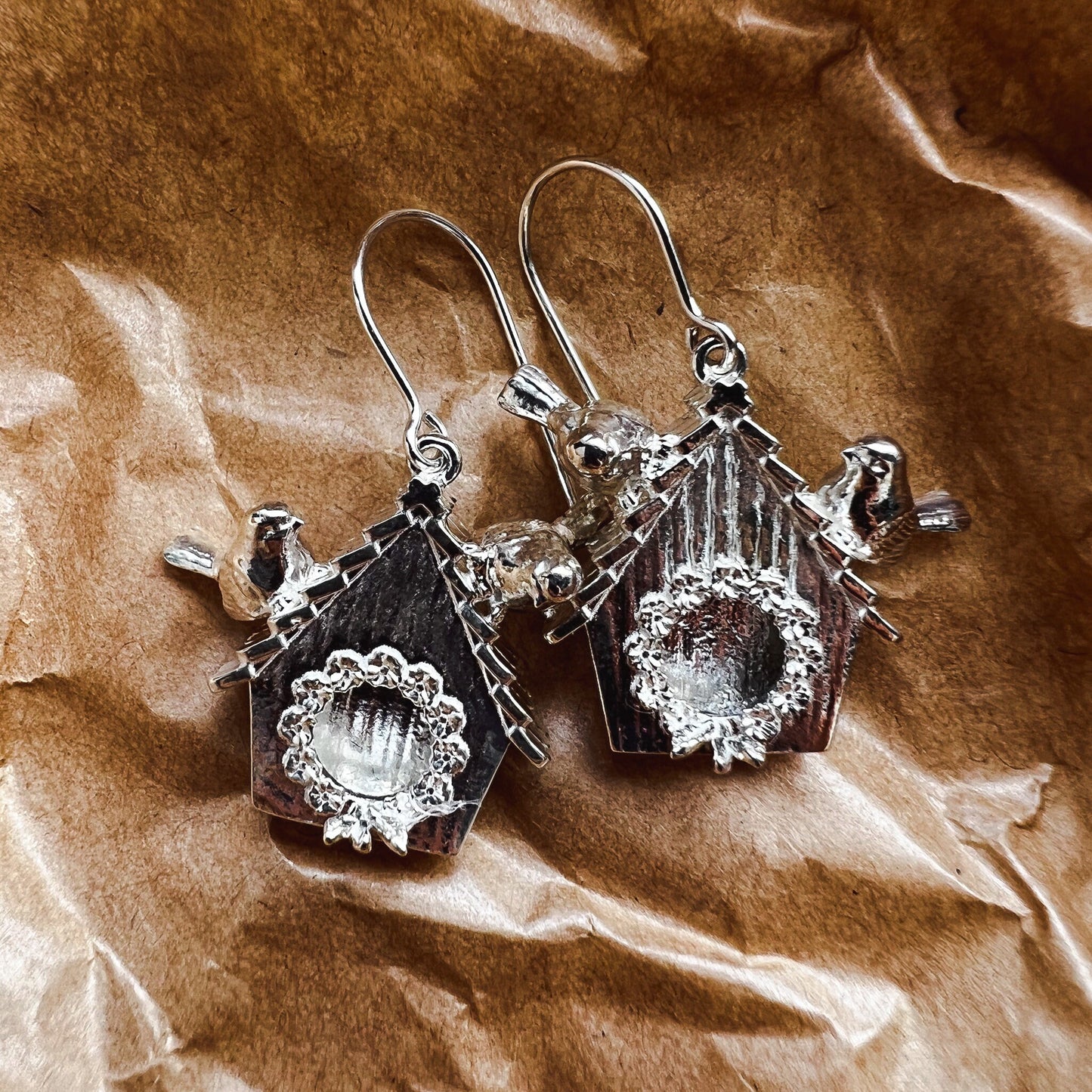 Birdhouse Earrings