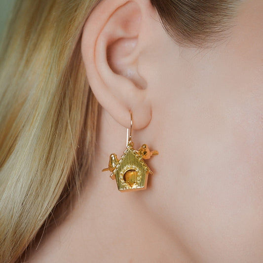 Birdhouse Earrings