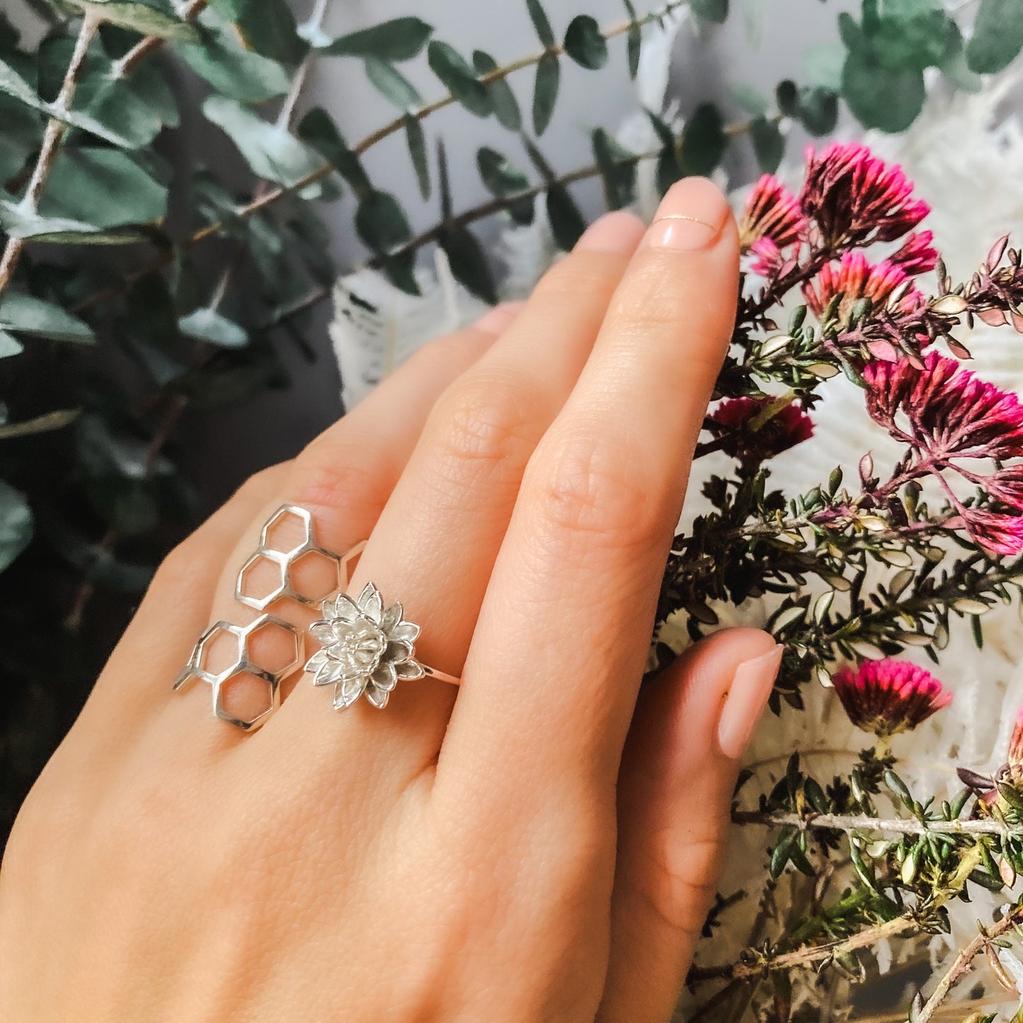 Water Lily Ring - Solid Silver or 14K Gold Plate, A Captivating Symbol of Elegance and Enlightenment