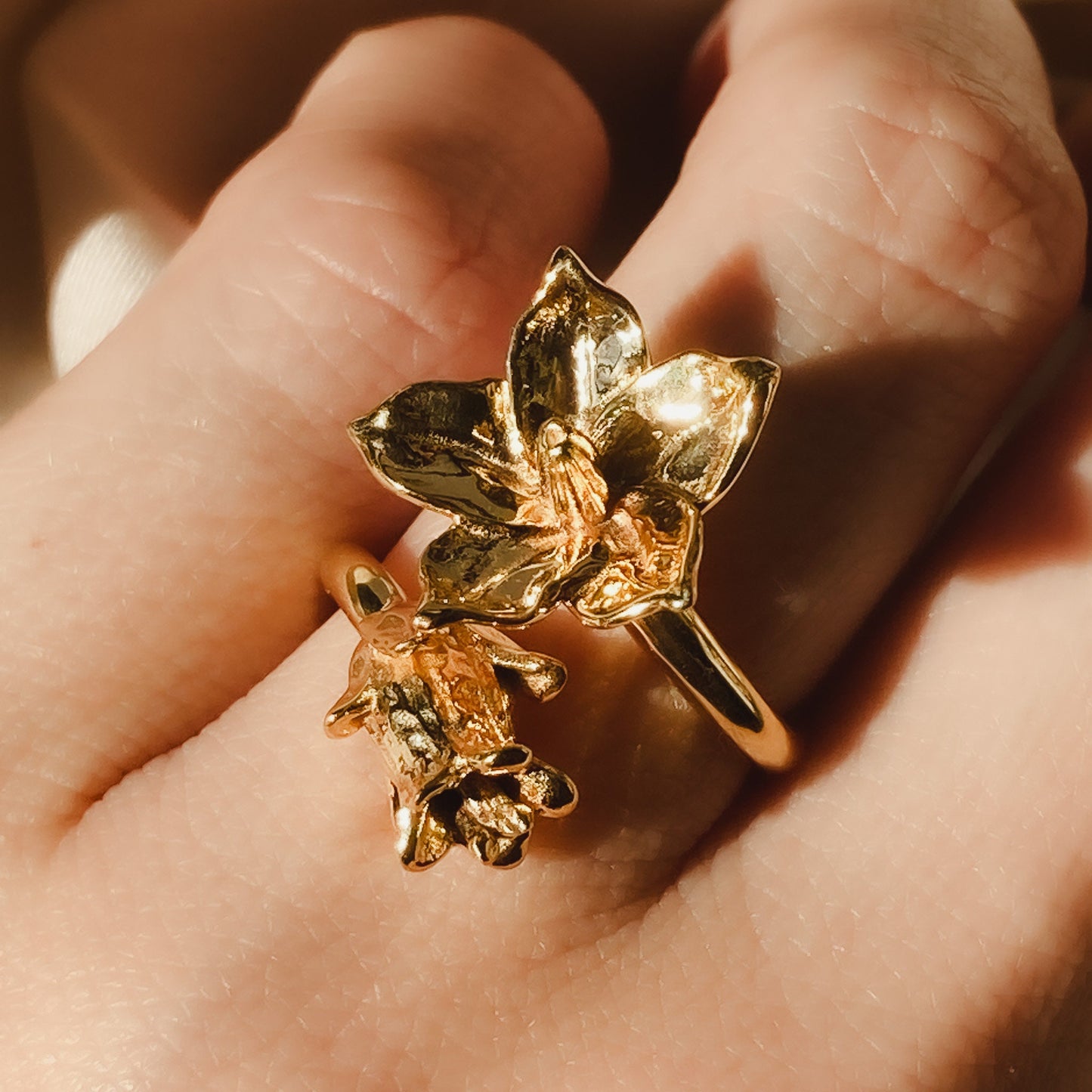 Deadly Nightshade Flower Ring