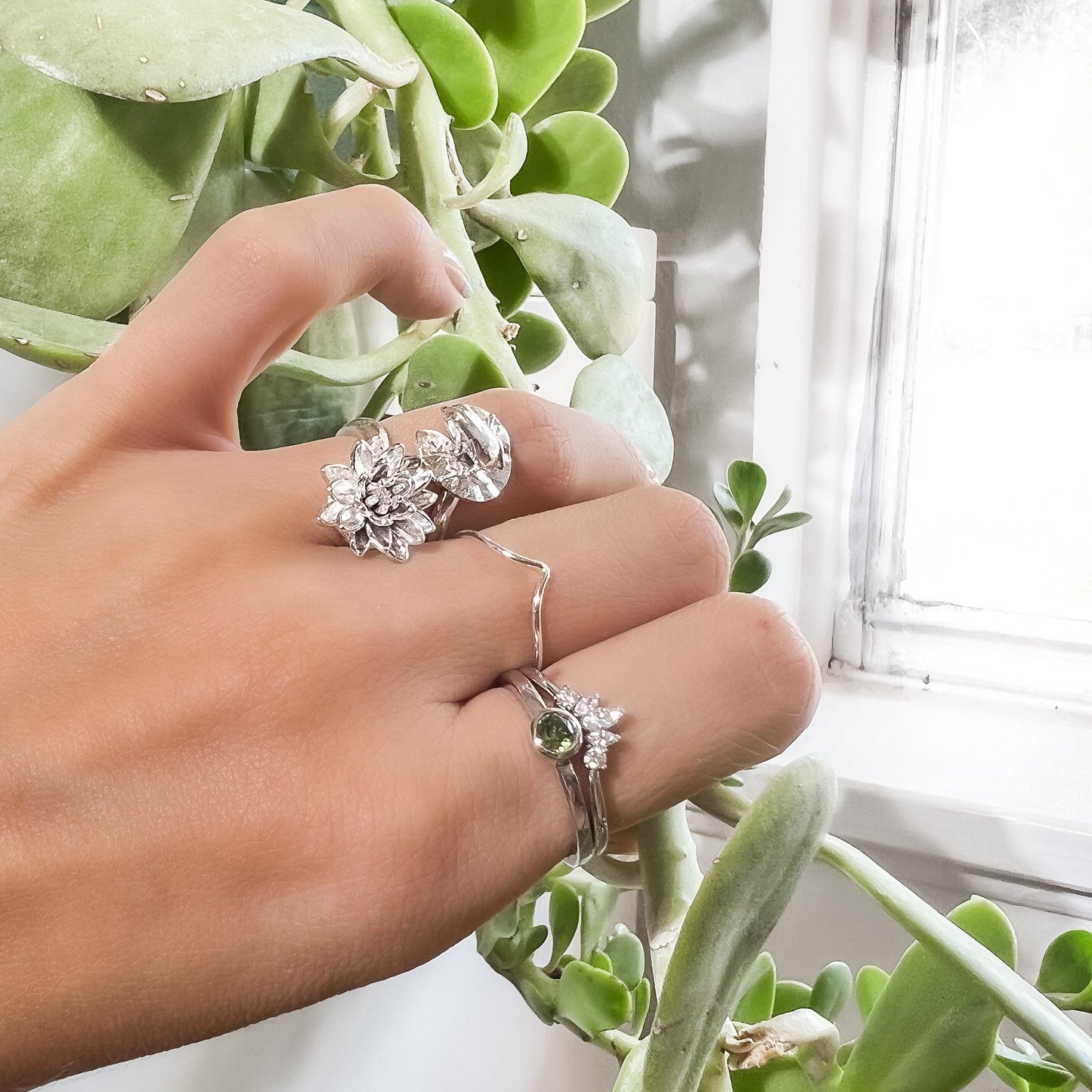 Princess Frog Ring in Adjustable Statement Ring in 14K Gold Plate