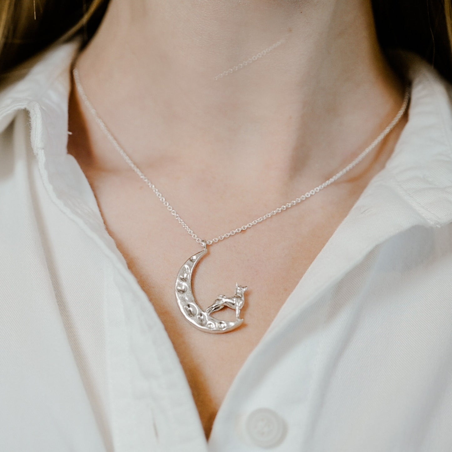 Shiba to the Moon Necklace