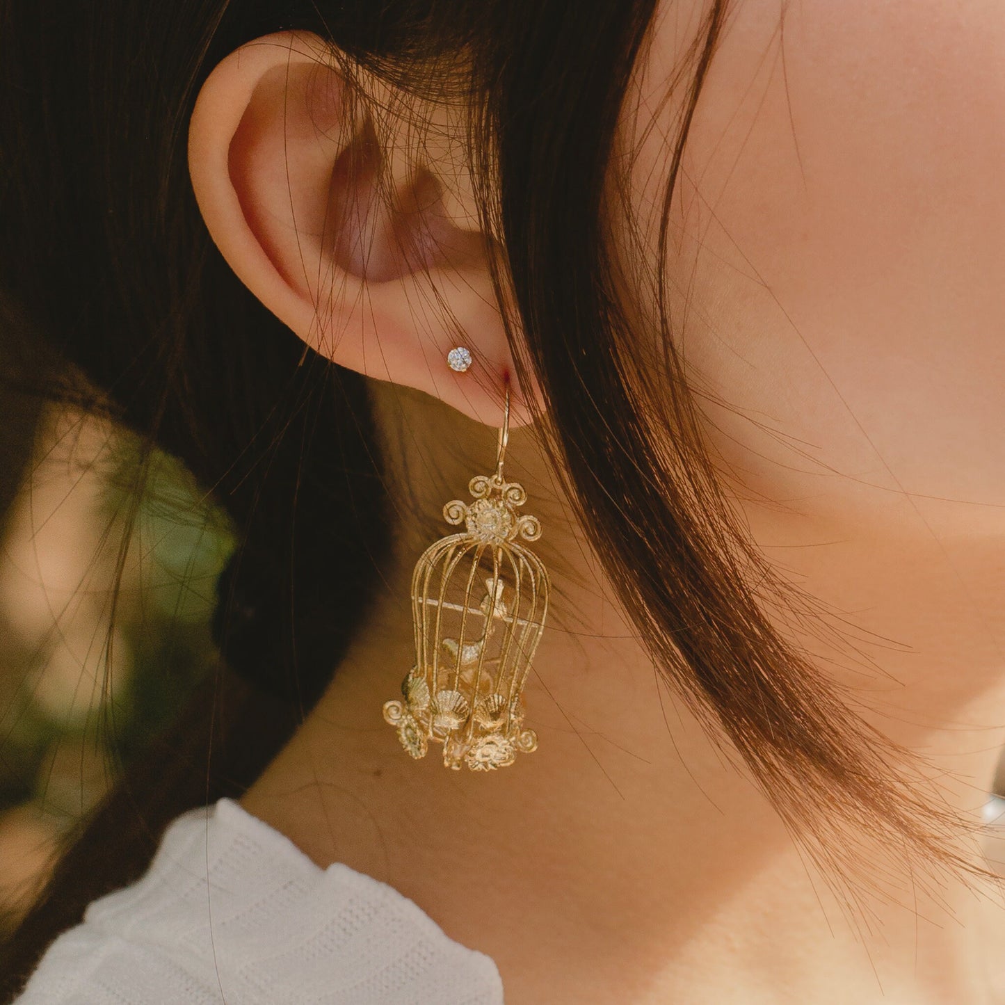 Birdcage Earring Vintage Inspired