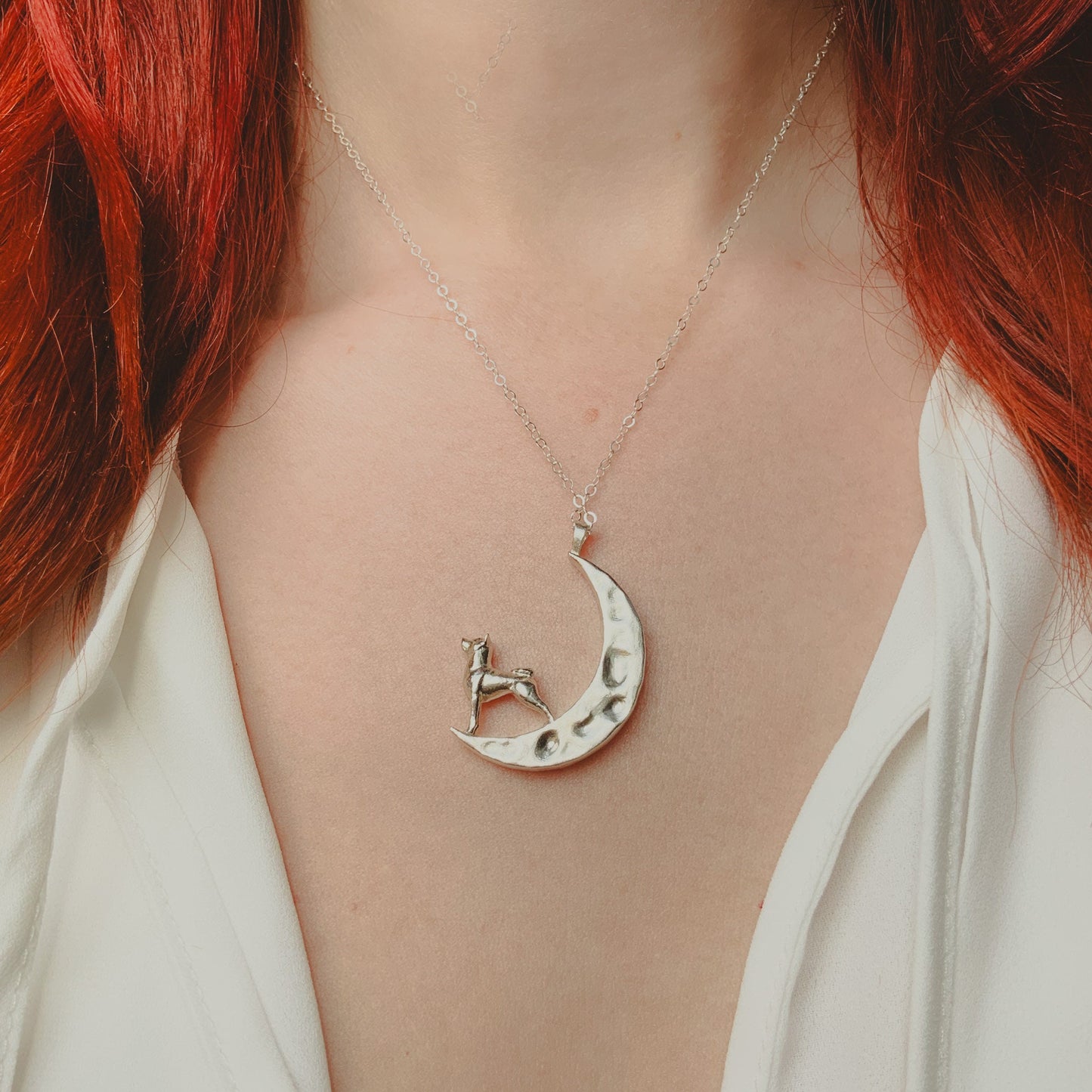 Shiba to the Moon Pendant Necklace