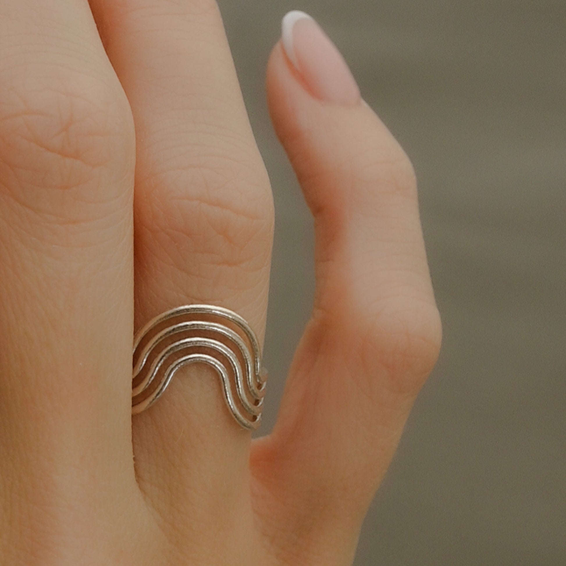 Rainbow Ring, Pride Ring, Silver or 14K Gold Plate