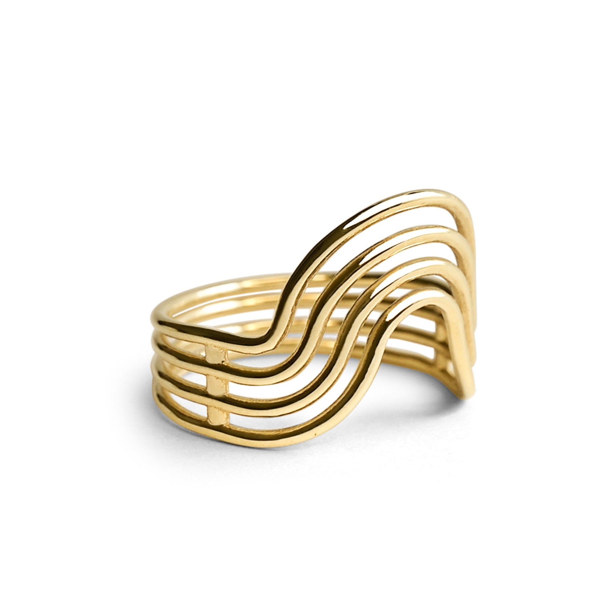 Rainbow Ring, Pride Ring, Silver or 14K Gold Plate