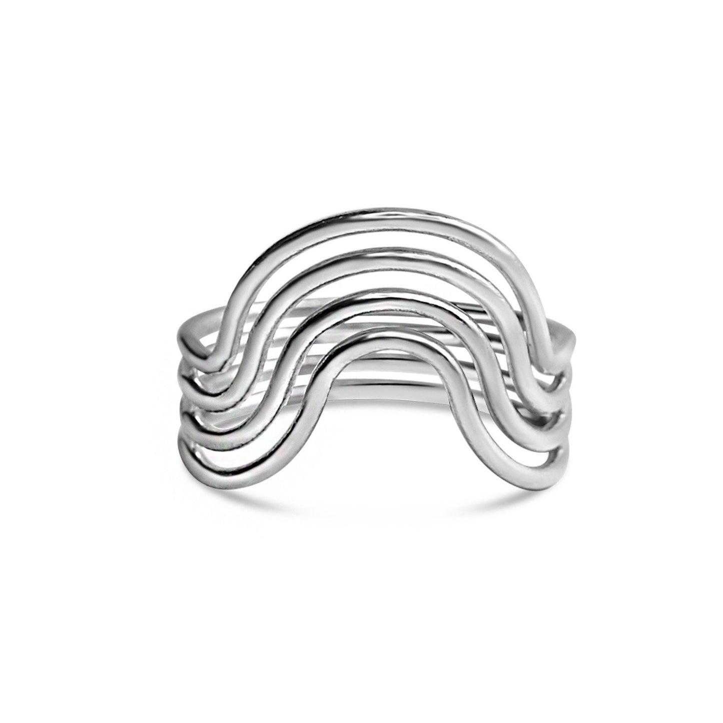 Rainbow Ring, Pride Ring, Silver or 14K Gold Plate