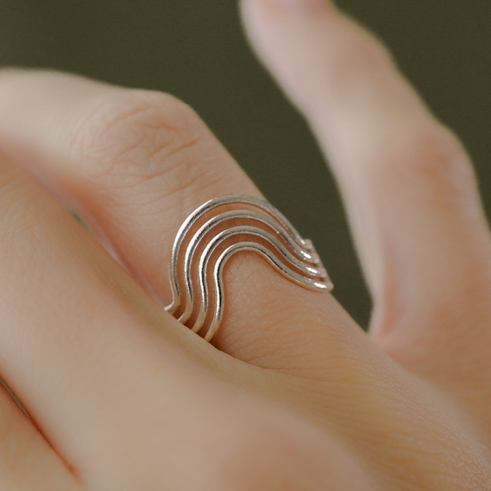 Rainbow Ring, Pride Ring, Silver or 14K Gold Plate