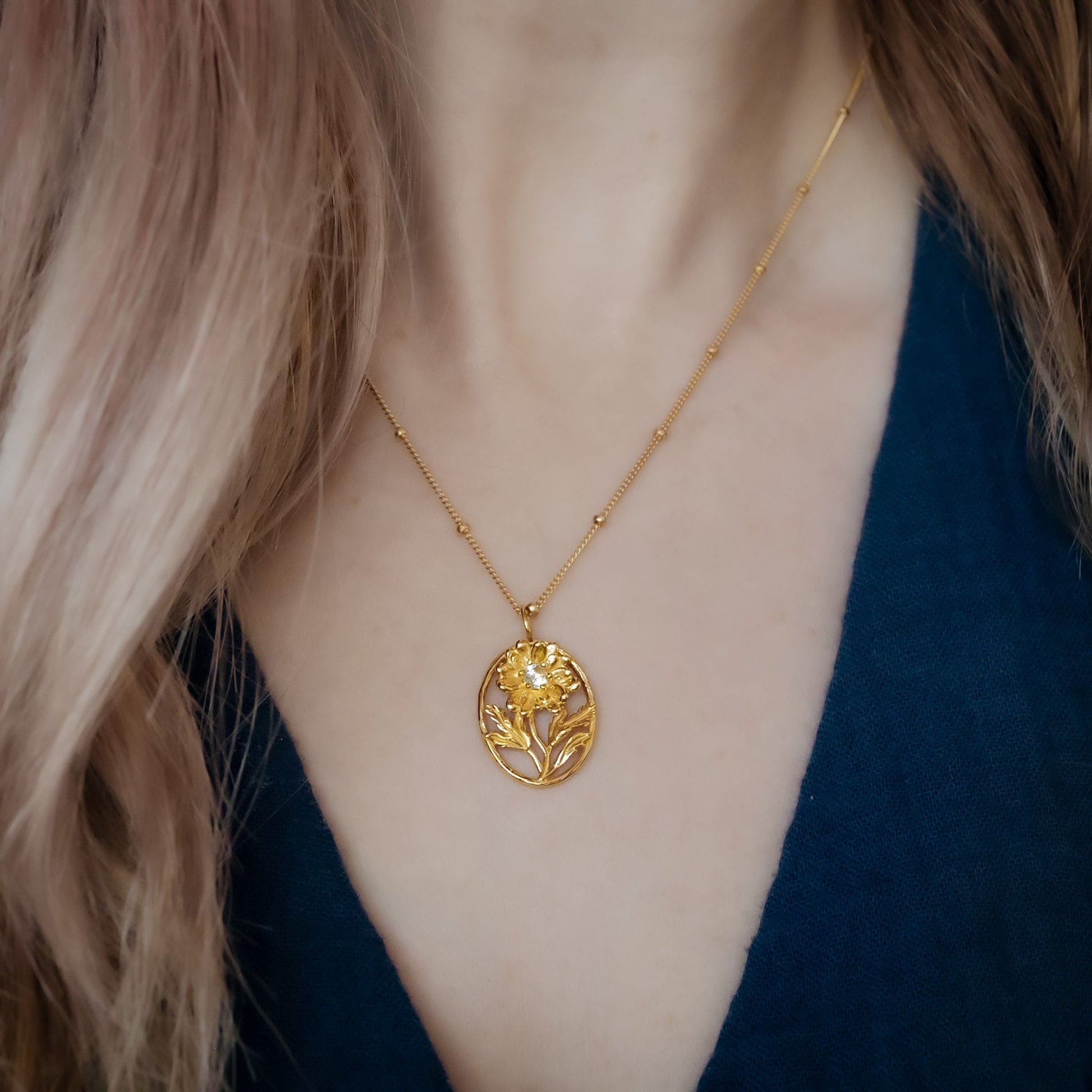 Daisy Flower Necklace