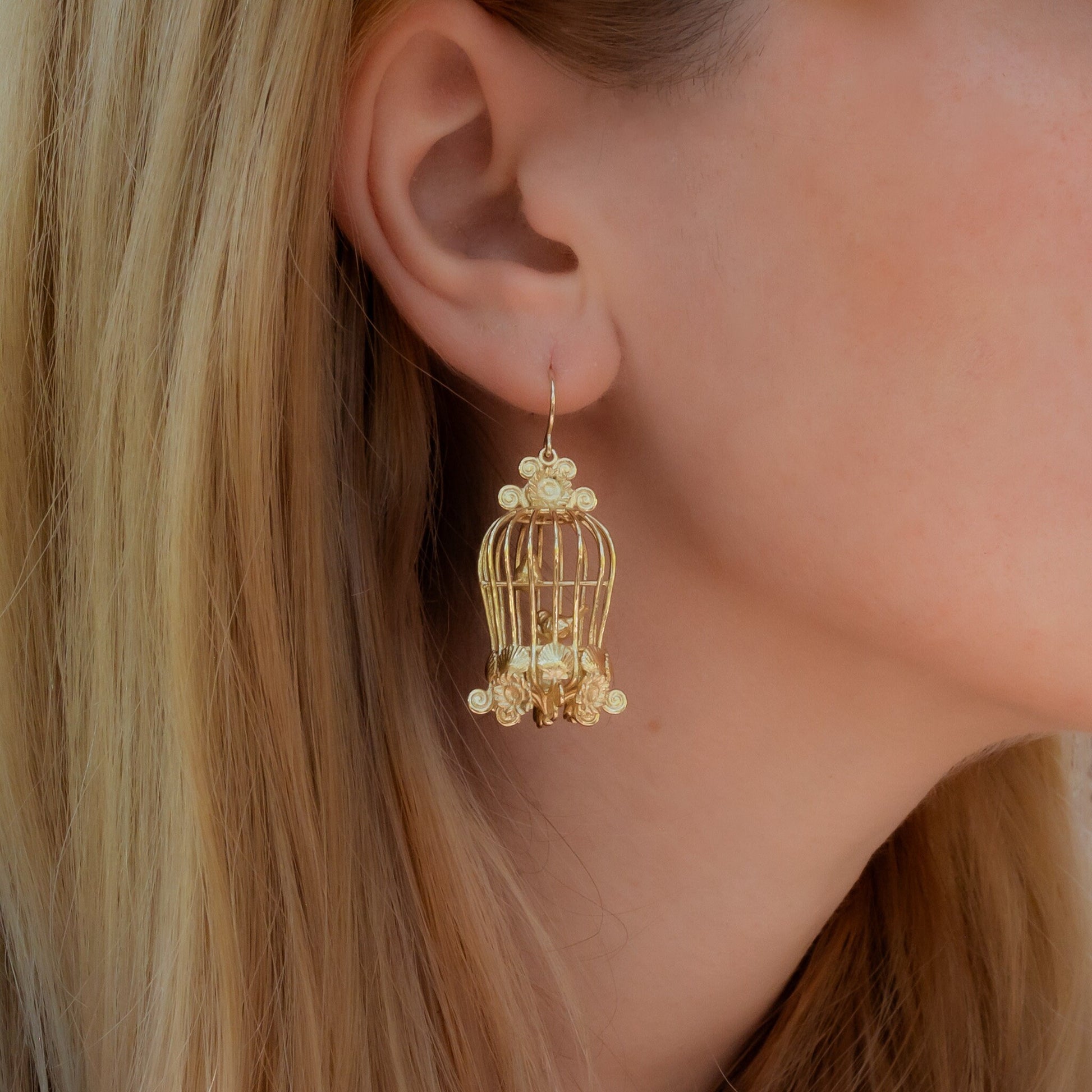 Birdcage Earring Vintage Inspired