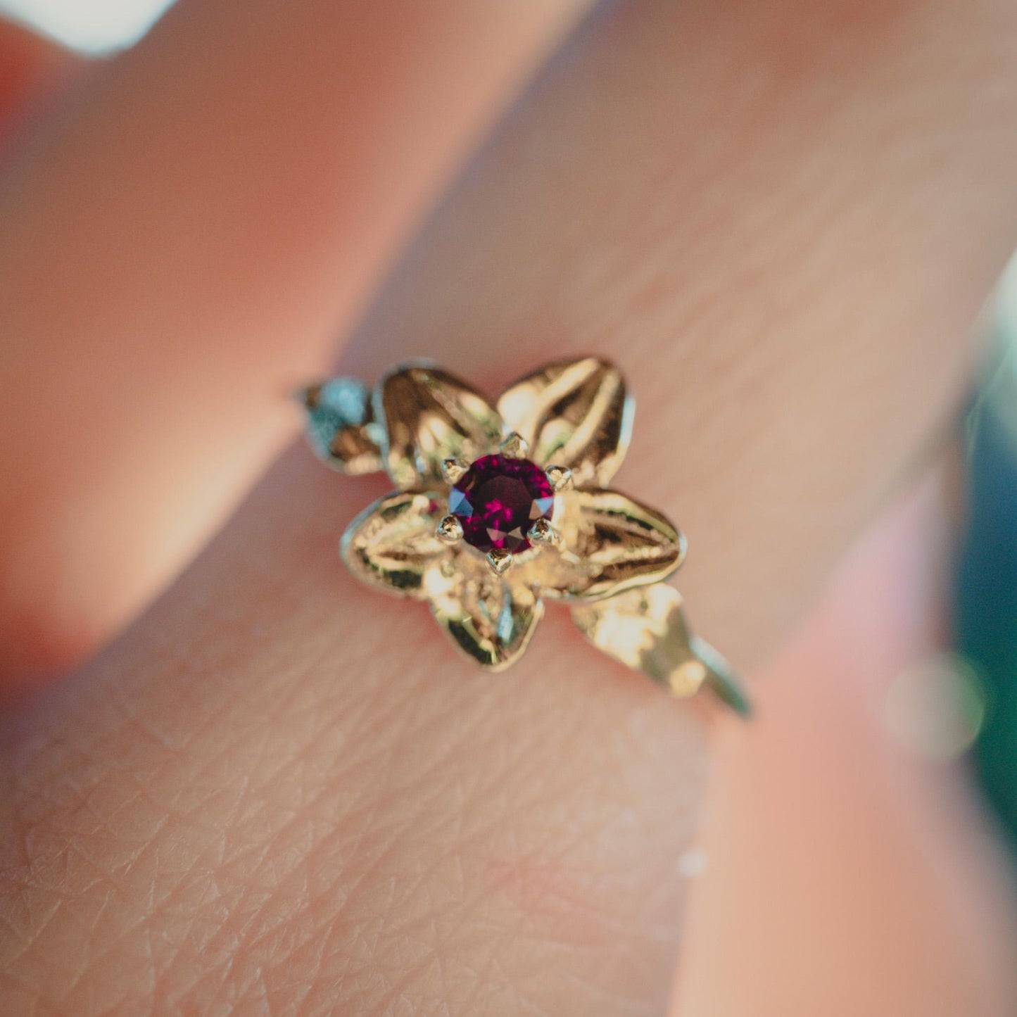 Violet Flower Ring