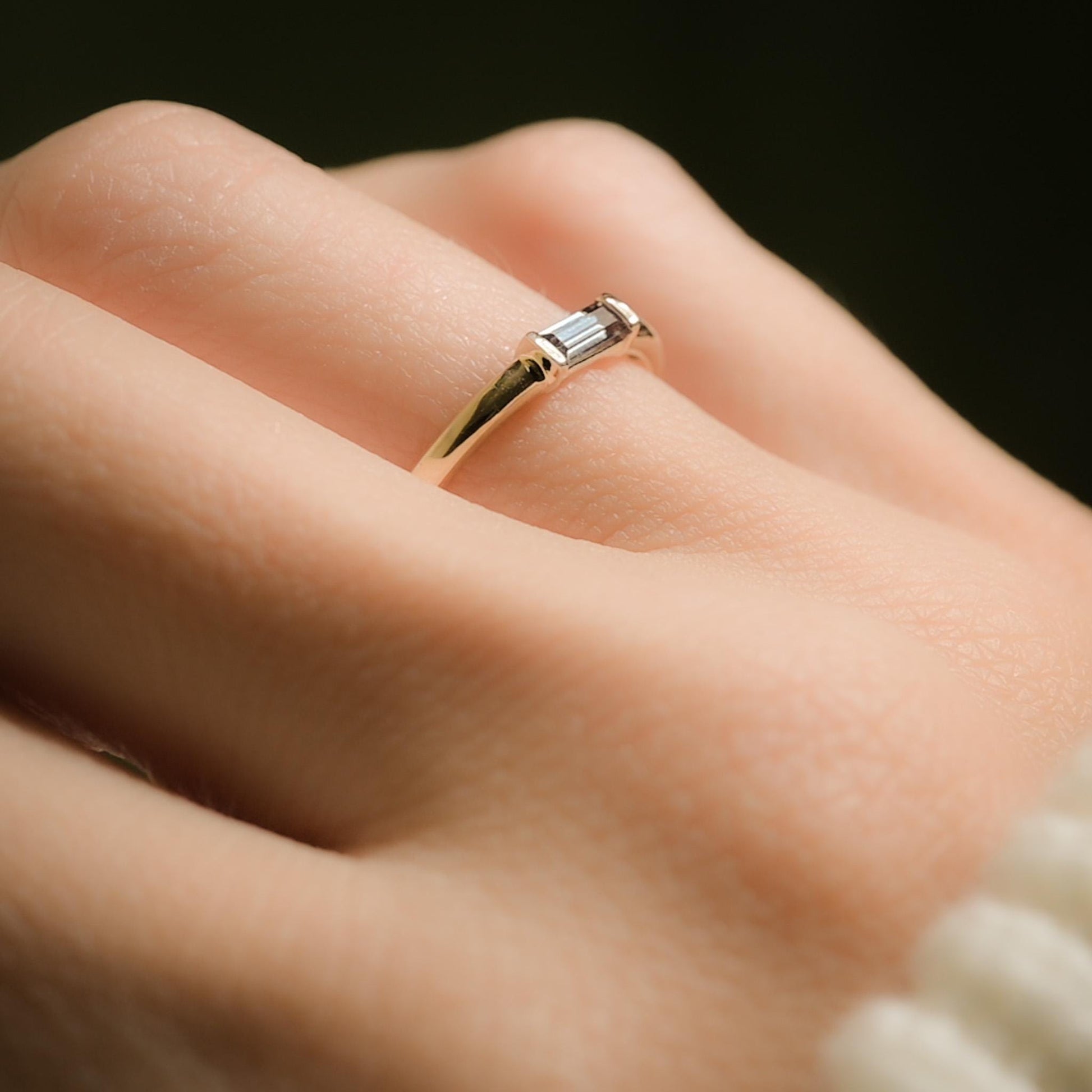 Handcrafted 14K Gold Alexandrite Stacking Ring - June Birthstone Jewelry
