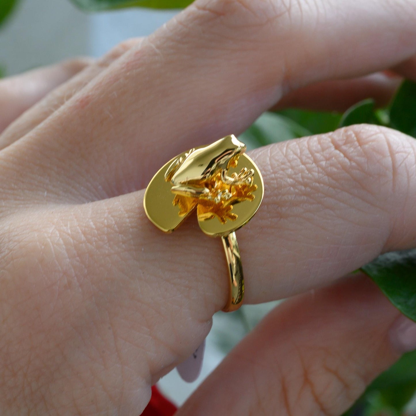 Frog and Lily Pad Fidget Ring