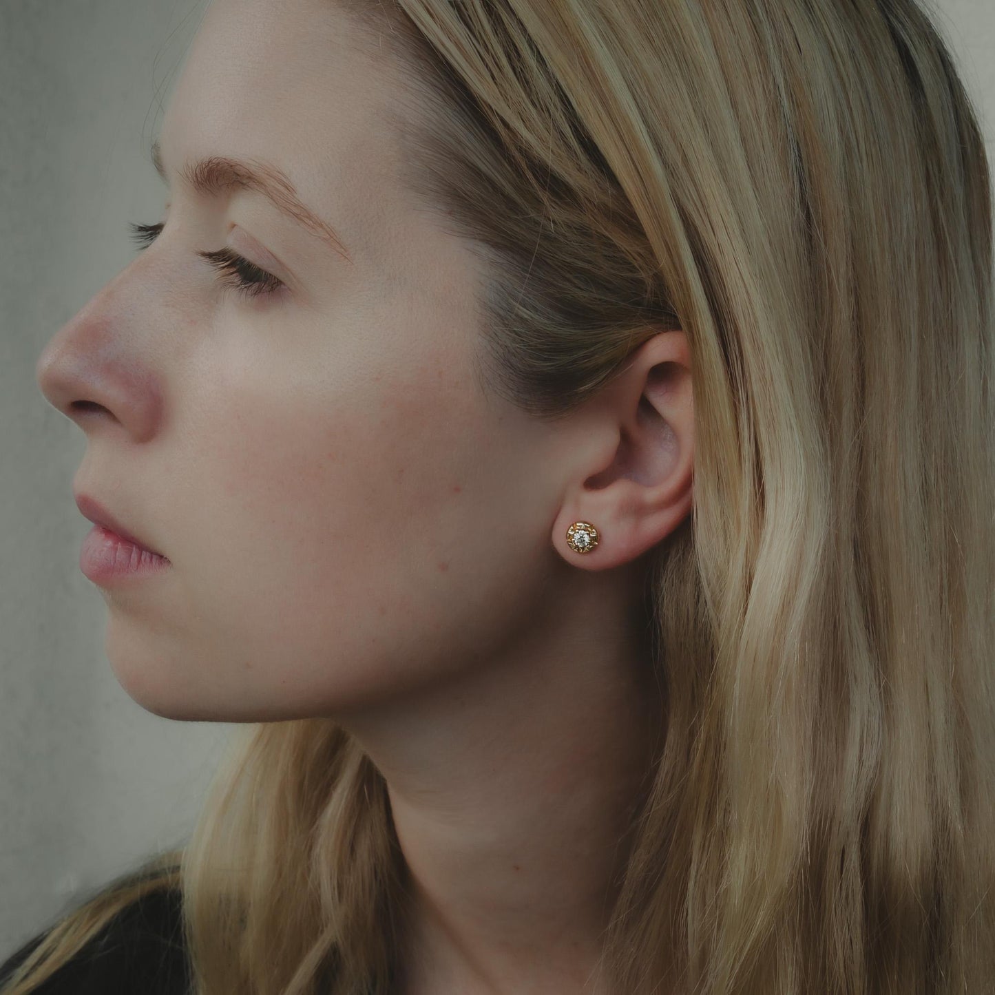 Midcentury Modern Starburst Stud Earrings, 3.5mm Lab-Grown Diamond, White Gold, Rose Gold, Yellow Gold, or Platinum, Retro, Ethical Sparkle