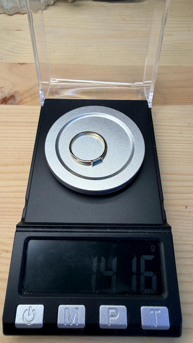 Gold Alexandrite Stacking Ring, Size 6.25