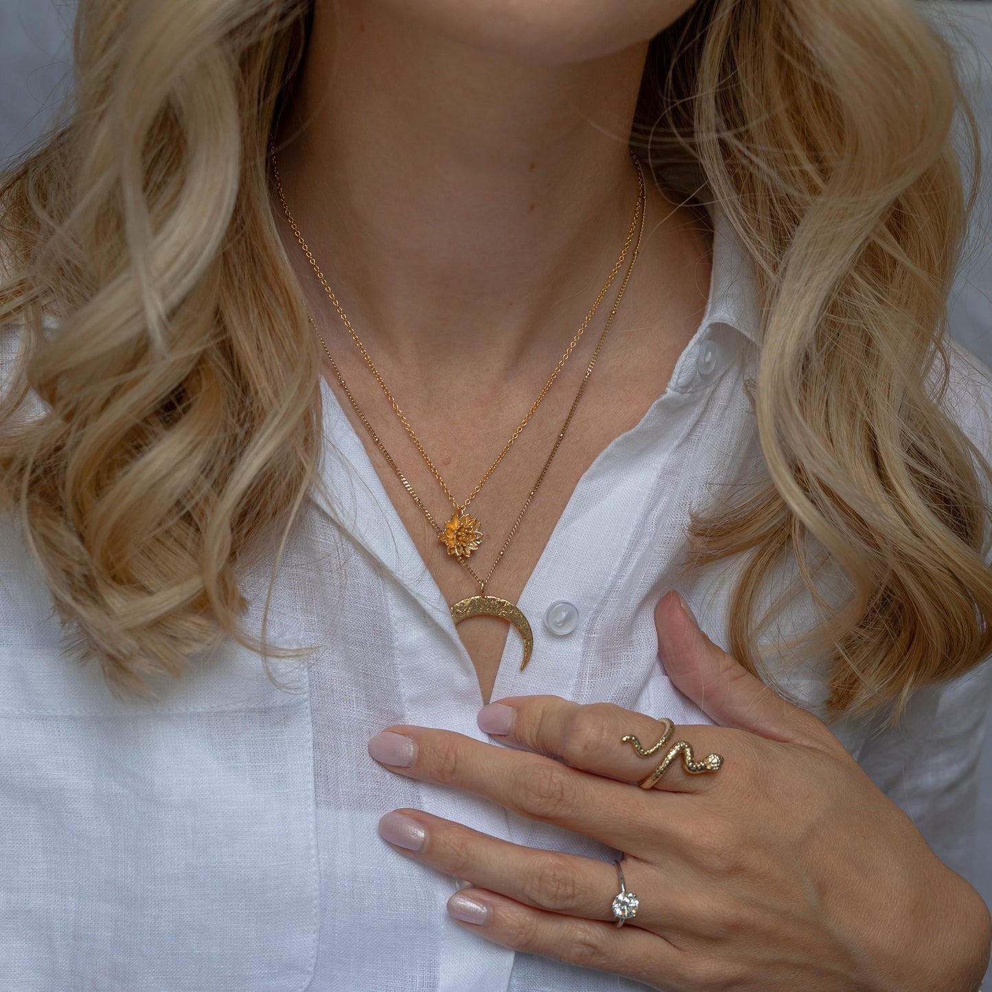 Lotus Pendant Necklace
