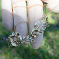 RESERVADO Collar de flores multicolor de 14k con diamantes