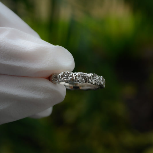 RESERVED Custom Platinum Wedding Band Size 6
