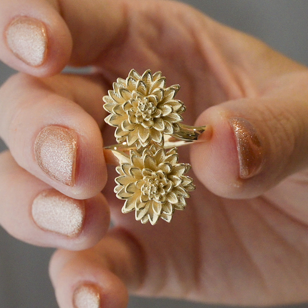 RESERVADO Anillo Flor 14k