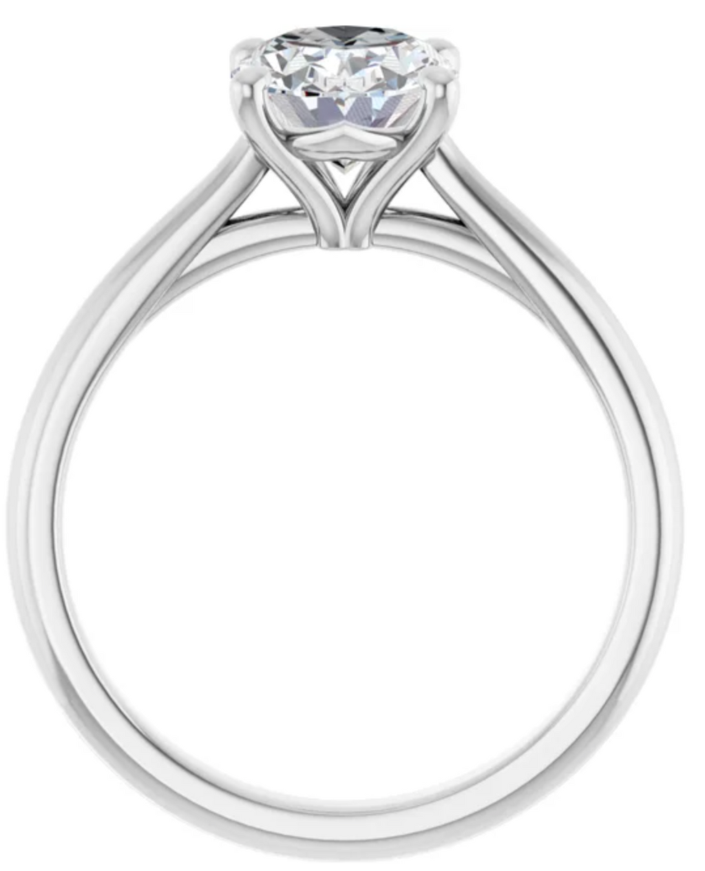 RESERVADO Opción 5 Anillo de compromiso personalizado de platino y moissanita de 2 quilates