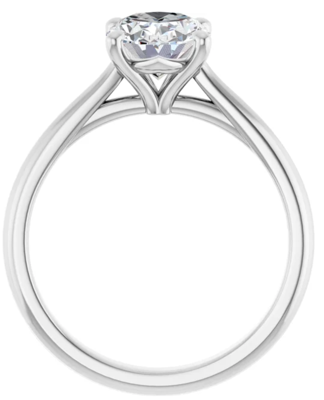 RESERVADO Opción 5 Anillo de compromiso personalizado de platino y moissanita de 2 quilates