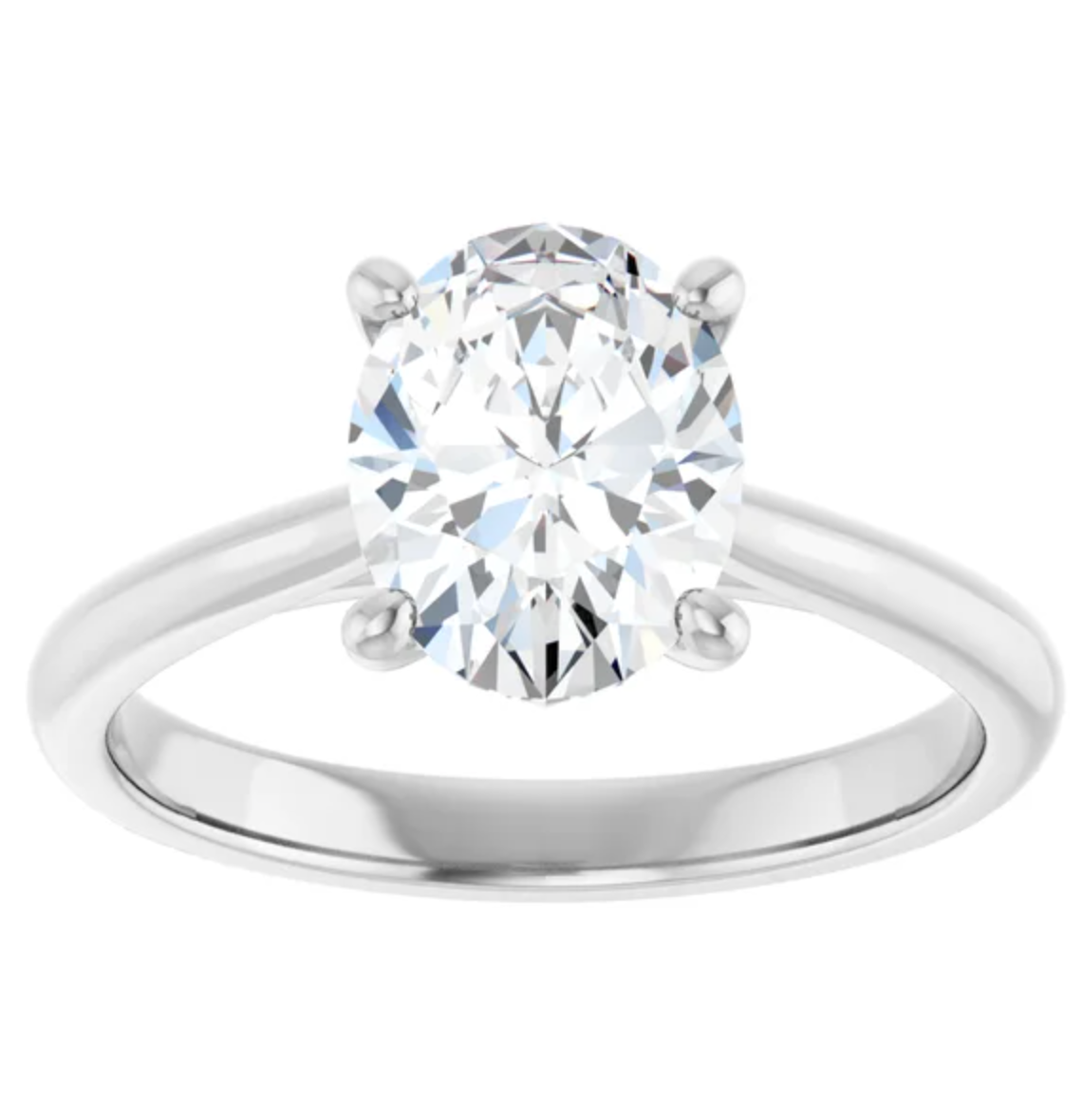 RESERVADO Opción 5 Anillo de compromiso personalizado de platino y moissanita de 2 quilates