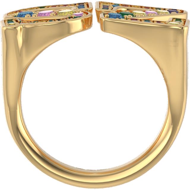 RESERVED- 10K Gold and CZ and lab gemstone SZ ring