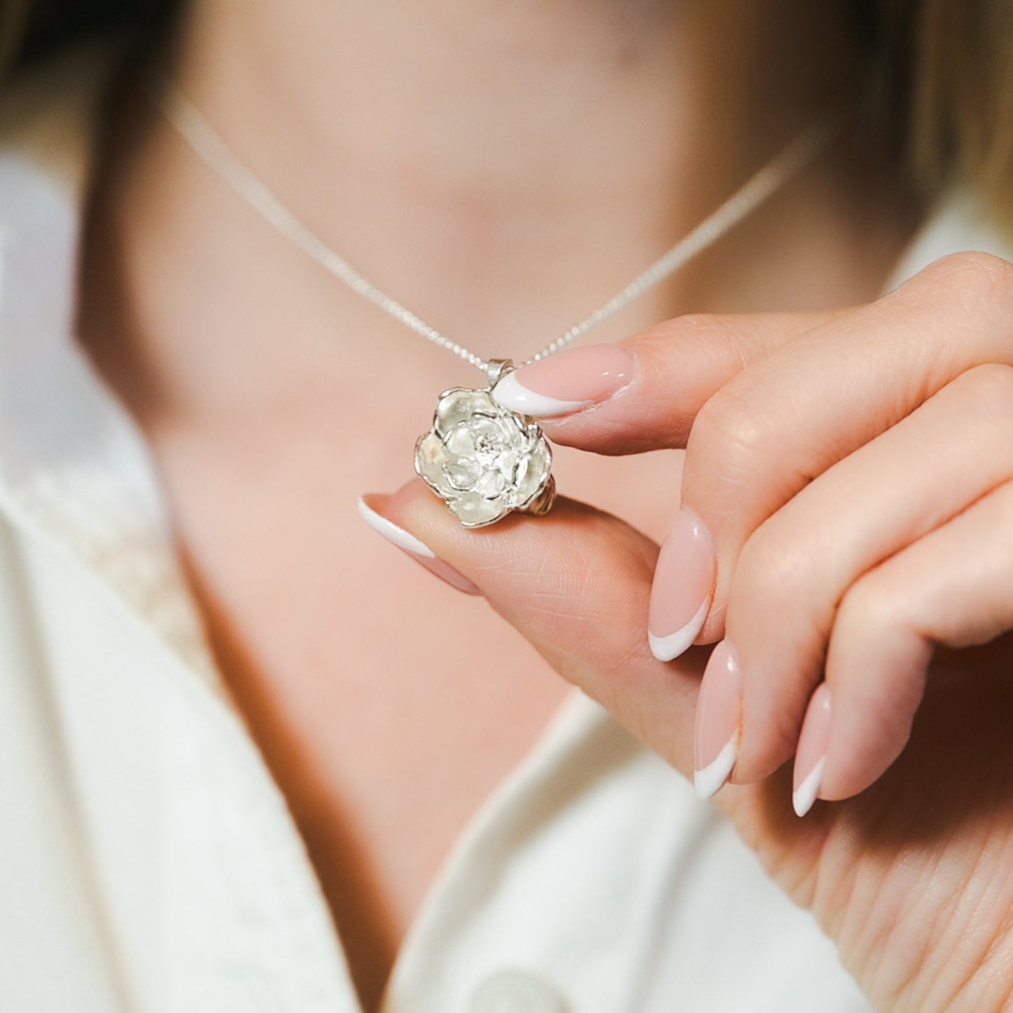 Magnolia Flower Necklace