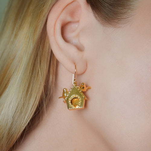 Birdhouse Earrings
