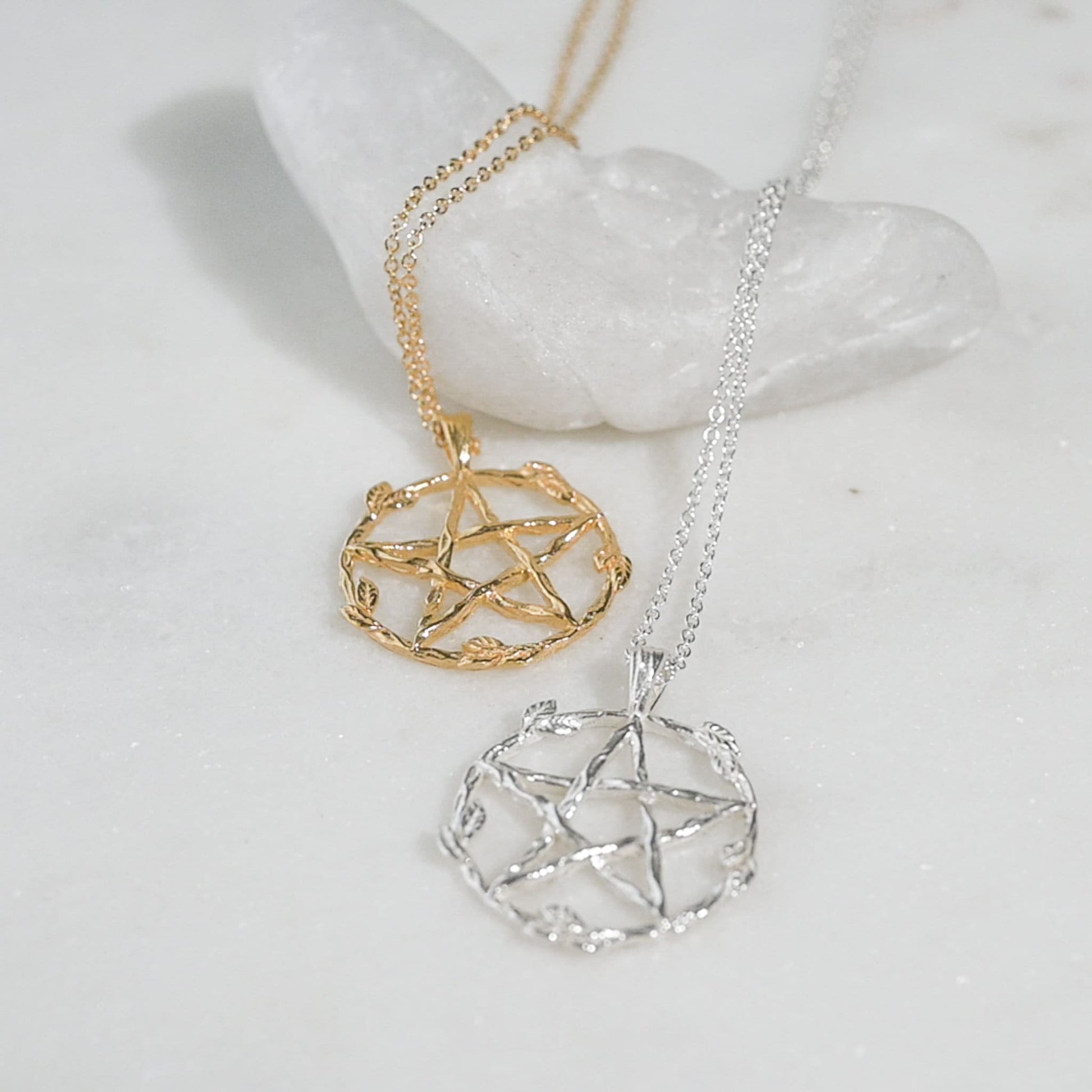 Floral Pentagram Necklace