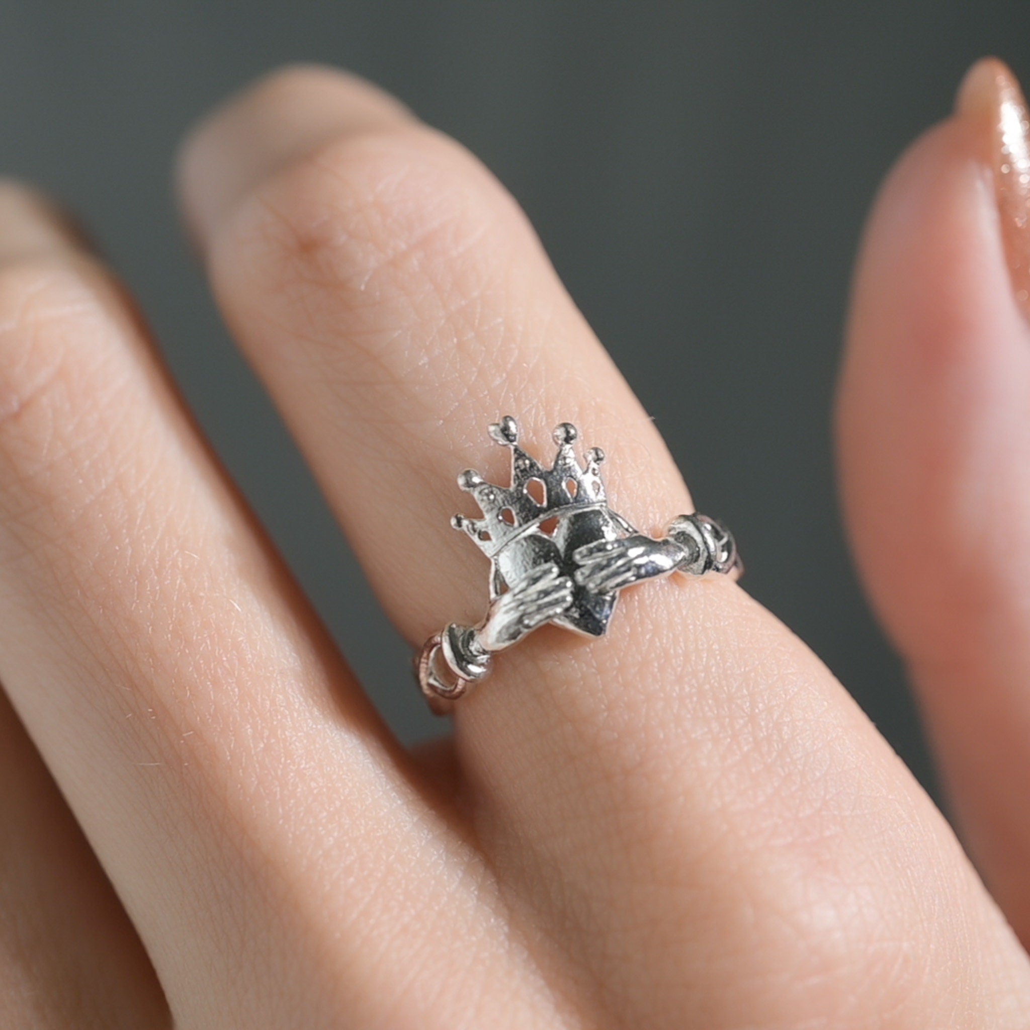 Irish Heart Celtic Claddagh Ring