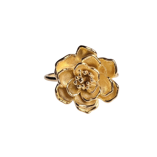 Cactus Bloom Ring in 14K Gold Plate, size