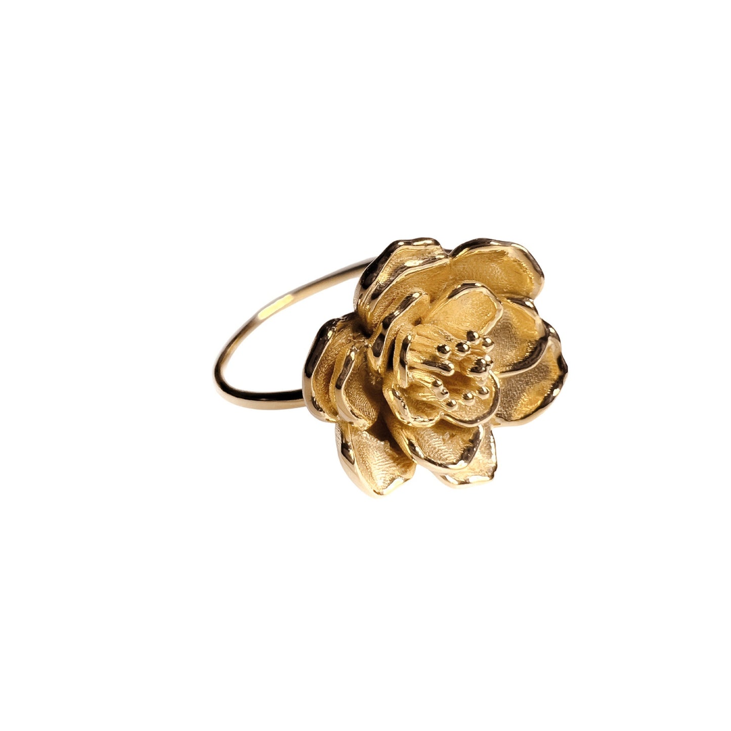 Cactus Bloom Ring in 14K Gold Plate, size