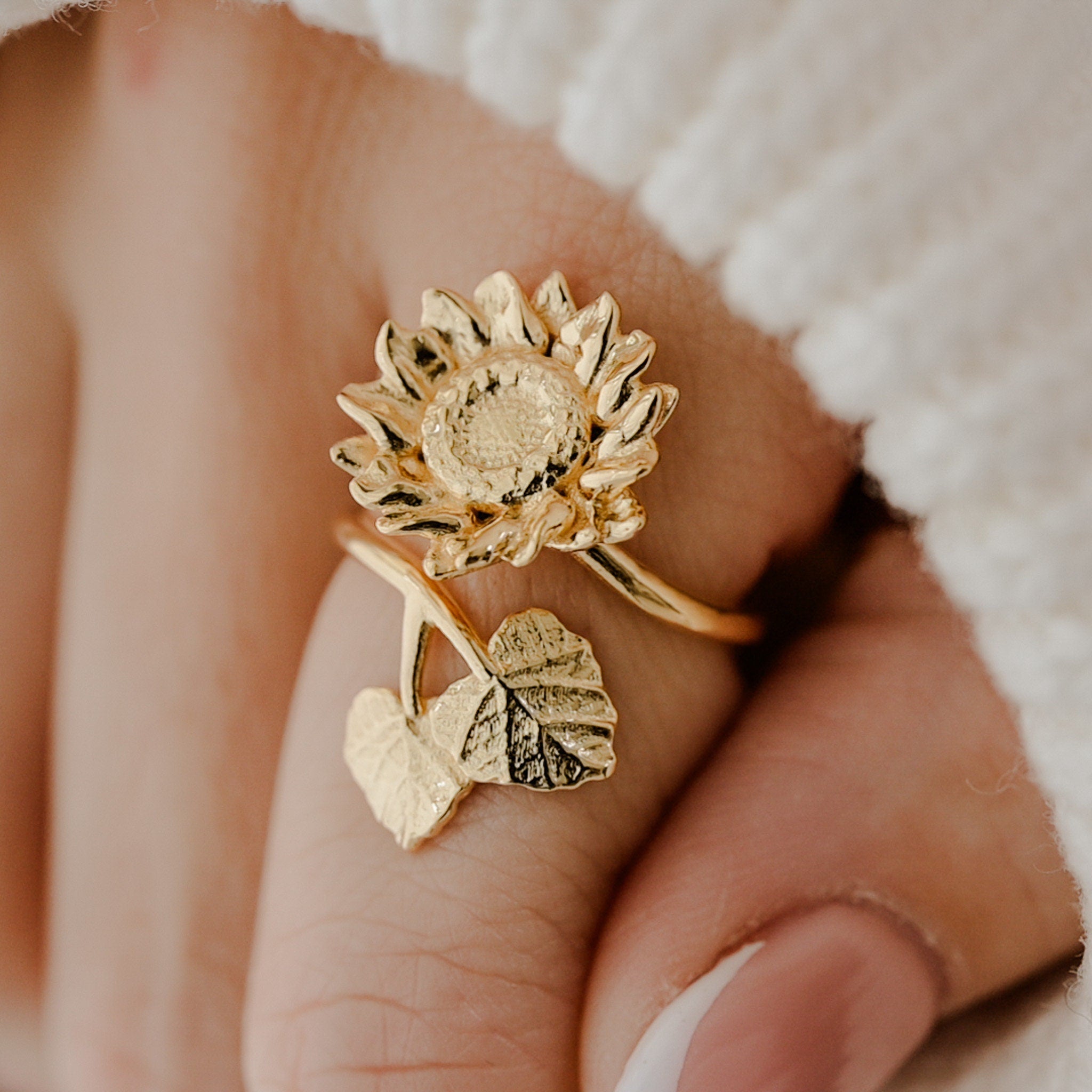 Sunflower Adjustable Ring
