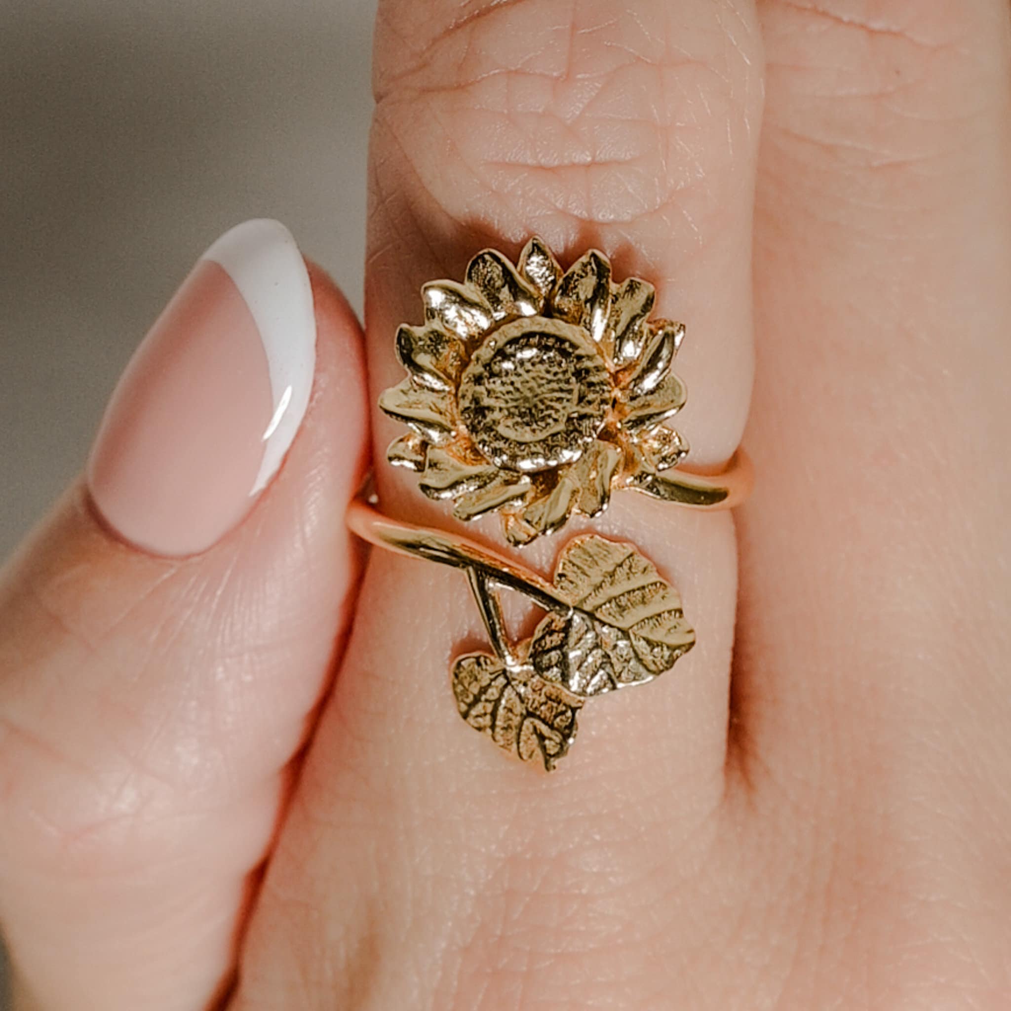 Sunflower Adjustable Ring