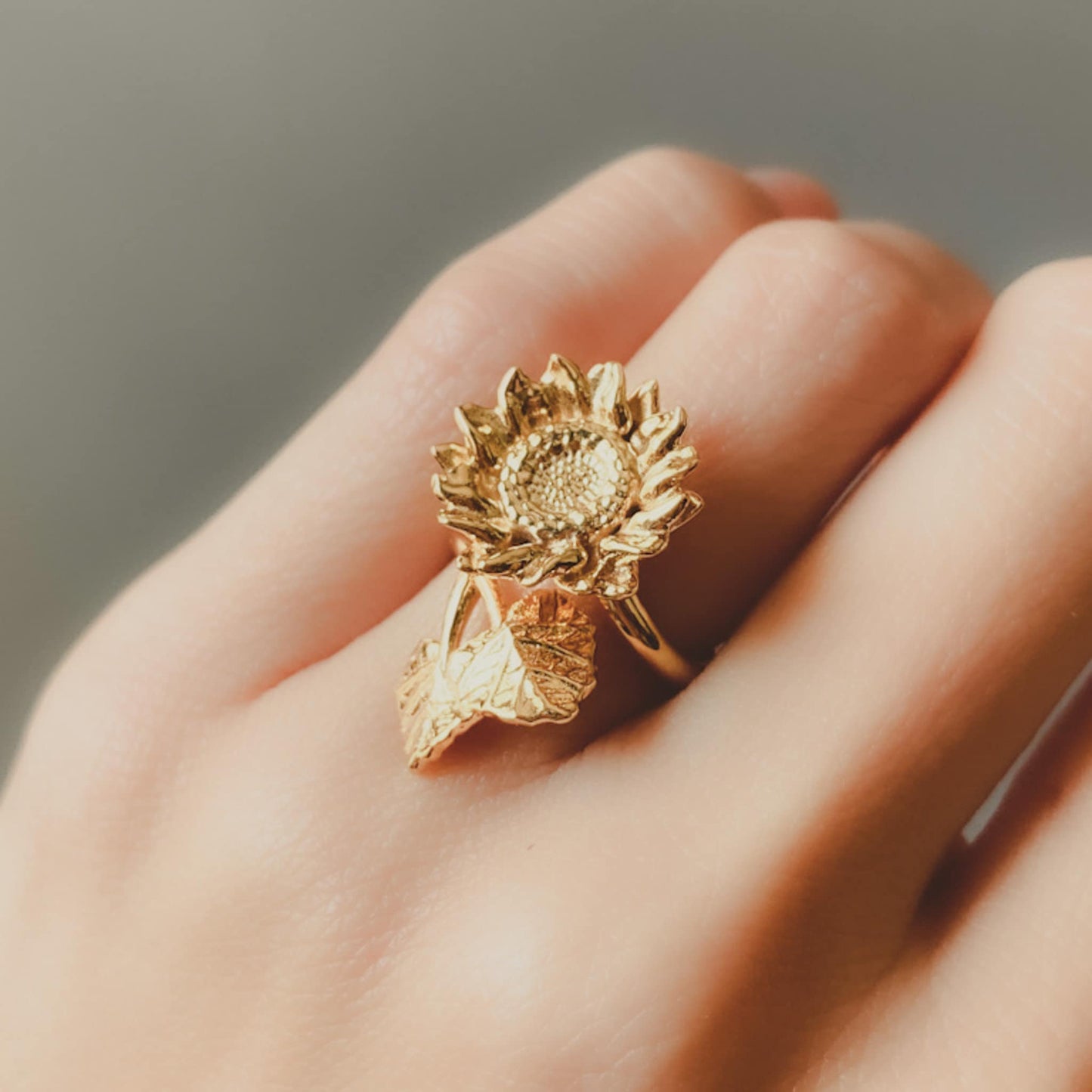 Sunflower Adjustable Ring