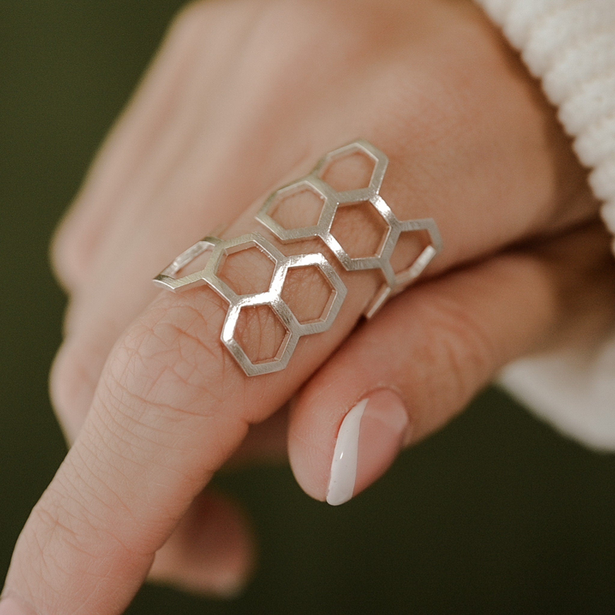 Hexagon Honey Comb Ring