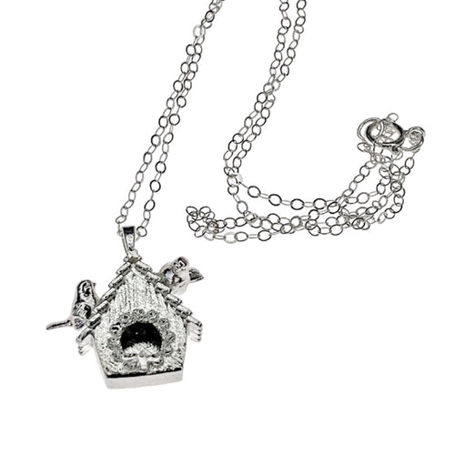 Birdhouse Pendant Necklace