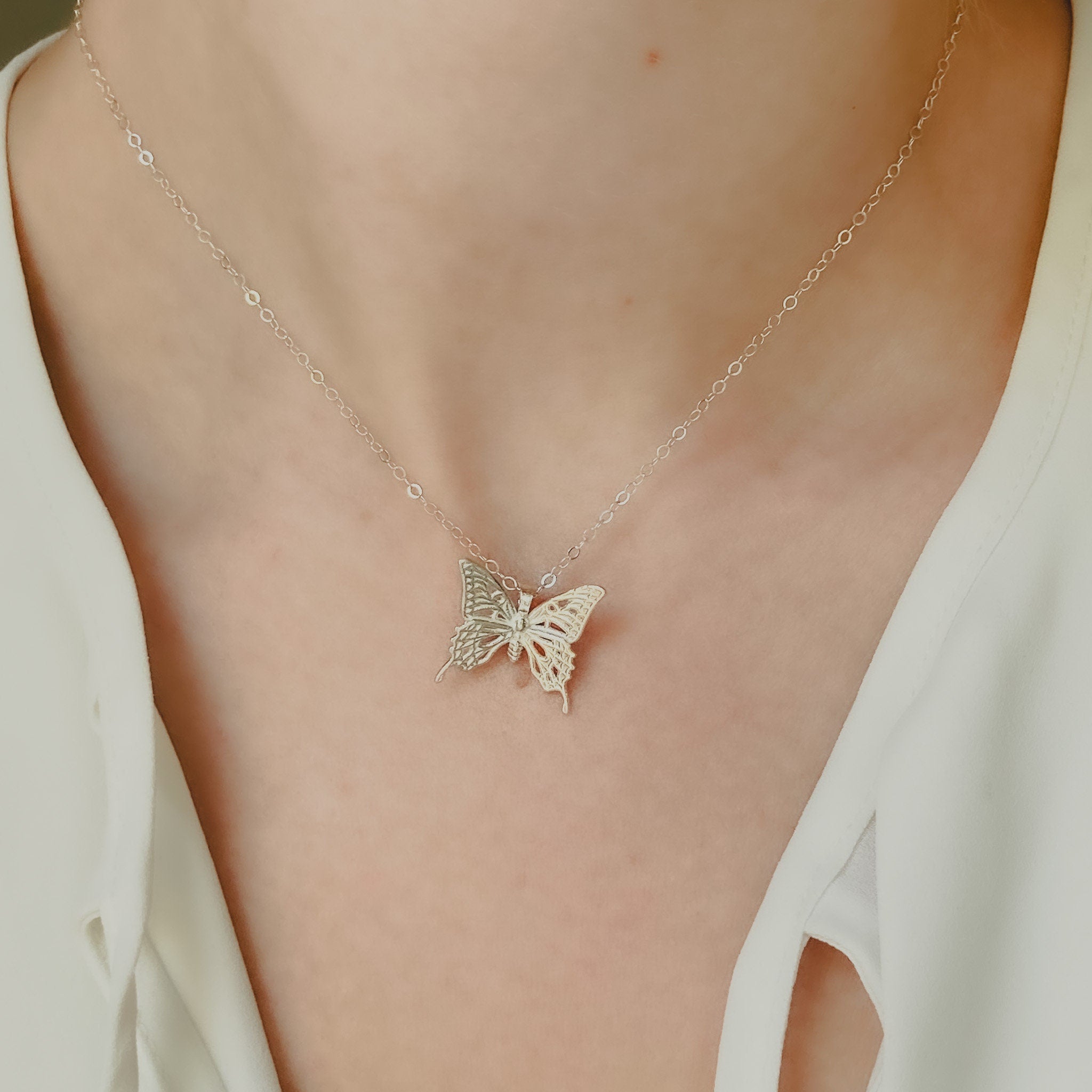 Swallowtail Butterfly Pendant Only: 14k Gold or Sterling Silver