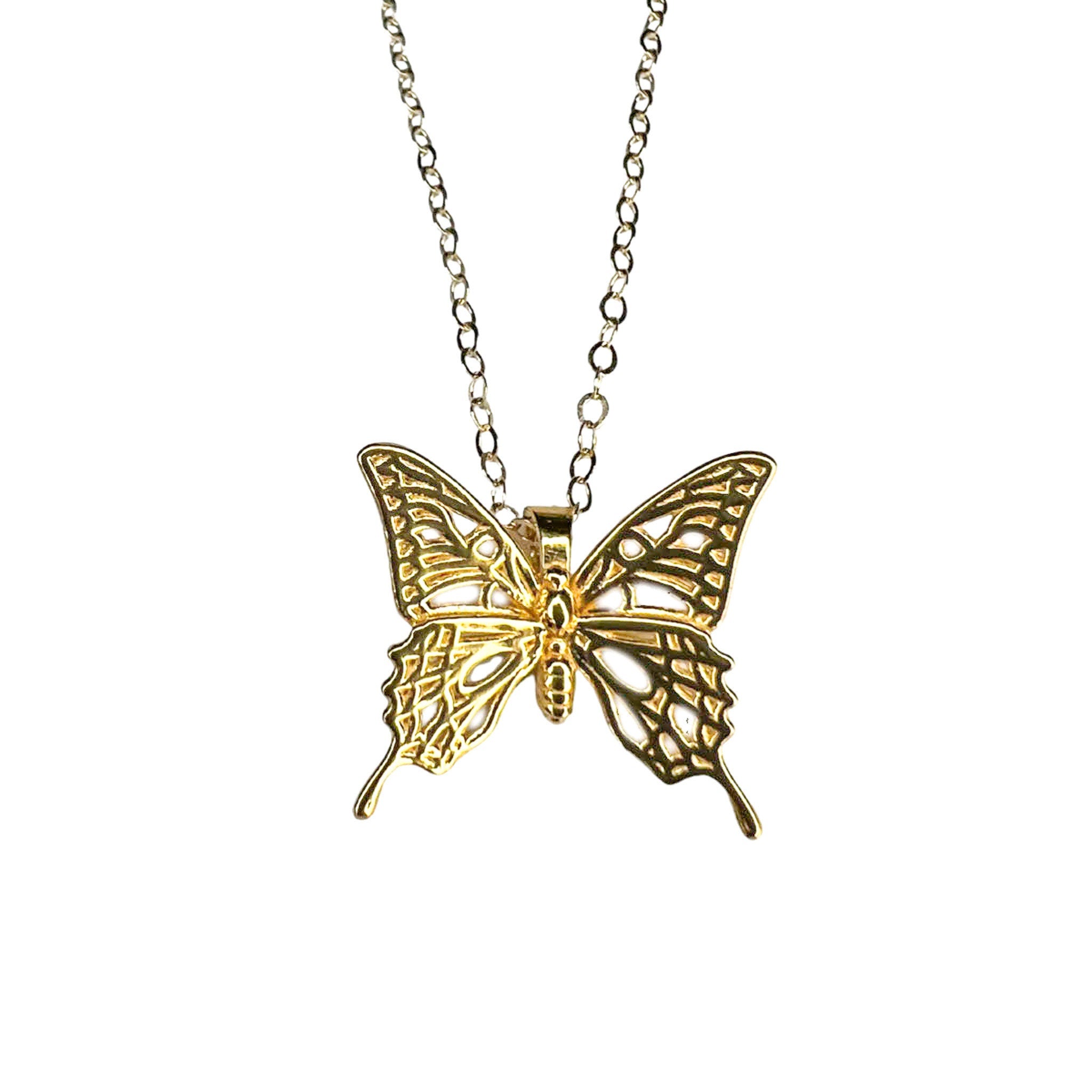 Swallowtail Butterfly Pendant Only: 14k Gold or Sterling Silver