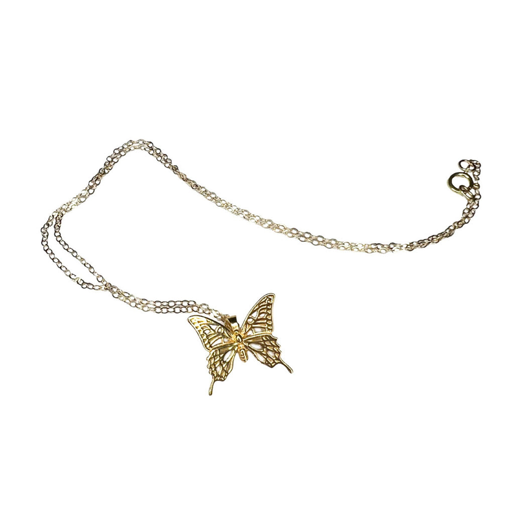 Swallowtail Butterfly Pendant Only: 14k Gold or Sterling Silver