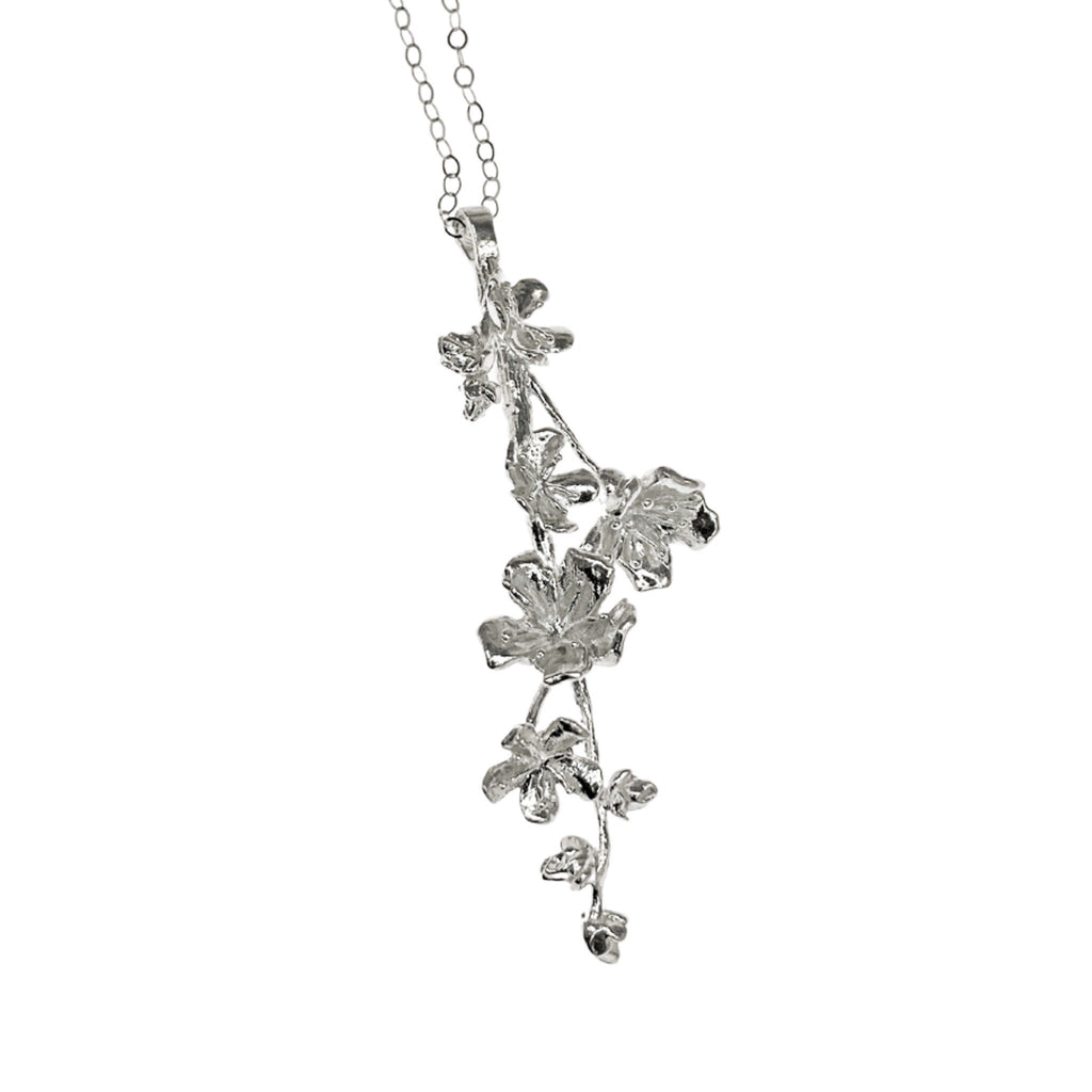 Cherry Blossom Pendant Only: 14k Gold, Sterling Silver, Vermeil, 3D Printed